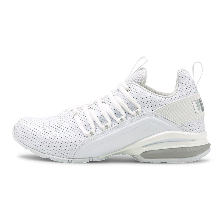Puma Axelion M Perf Metallic Low Top Running Shoes Kids Sneaker White 194315-01