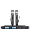 UHF FM Dual Wireless Dynamic Metal Handheld Mic for KTV and Stage