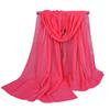 Thin Chinese Red Solid Chiffon Small Silk Scarf  Souvenir  Small Gift  Thin Big Red Women's Gauze Scarf