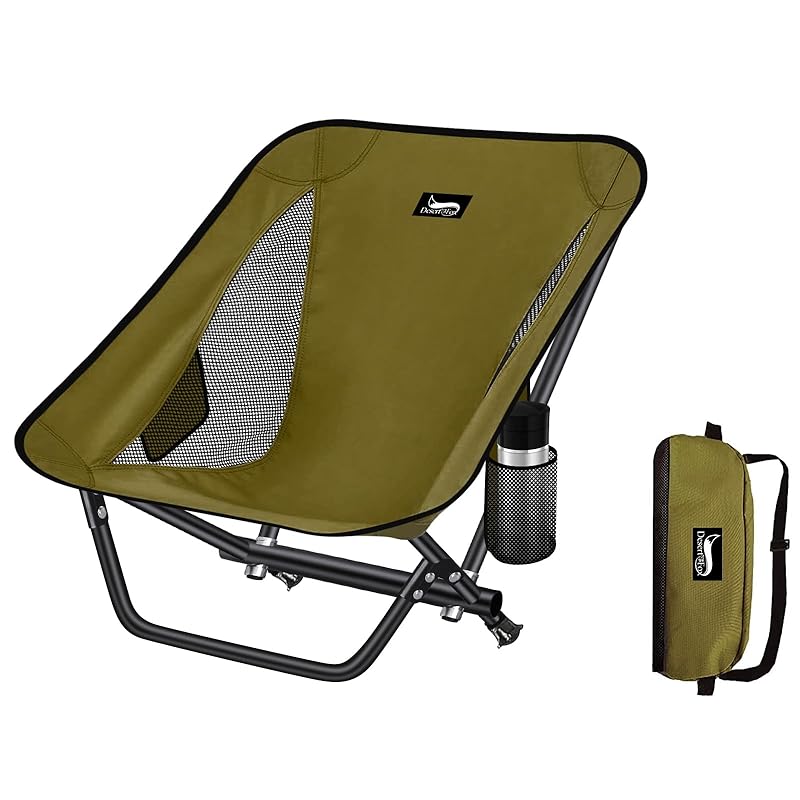 

DesertFox outdoor chair Agura chair folding camp chair lightweight rocking chair grand chair [Uniquely developed cup holder] compact chair with pocket