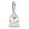 Nuovi Charm Ciondoli Cuore Rosa in Argento 925 per Bracciale Collana Gioielli Fai da Te Regalo di San Valentino per Lei