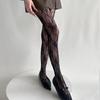 Women JK Hollowed Flower Jacquard Pantyhose Sexy Fishnet Lace Tights Leggings