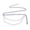 Meier Metal Chain Pearl Tassel Decorated Thin Waist Chain Fashioneasiest for Match Jewelry Belt