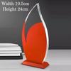 Customized Creative Metal Crystal Trophy, Honor Leaf Medal, Premium Company, Excellent Employee Souvenir, Home Decoration, 1Pc