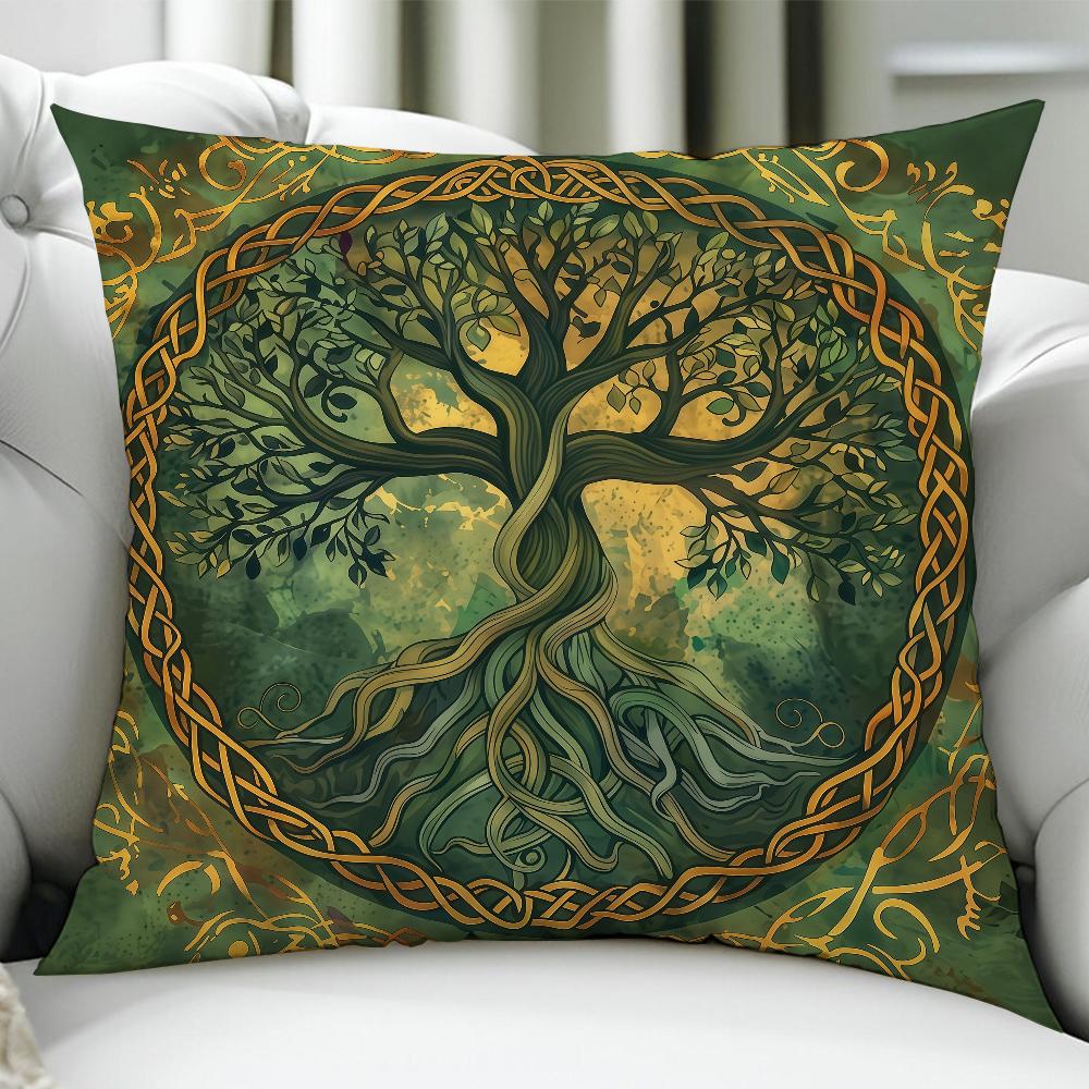 Tree Of Life Cushion Cover Birthday Anniversary Gifts Double Sided Printed Zipper Cushion Cover Soft Skin Bedding