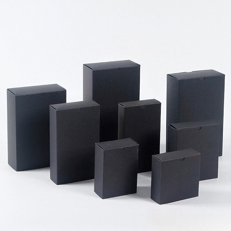 10pcs Kraft Paper Package Wedding Birthday Party Cookies Candy Cake Boxes Exquisite Drawer Box Anniversary Gift Jewelry Dessert Storage Boxes