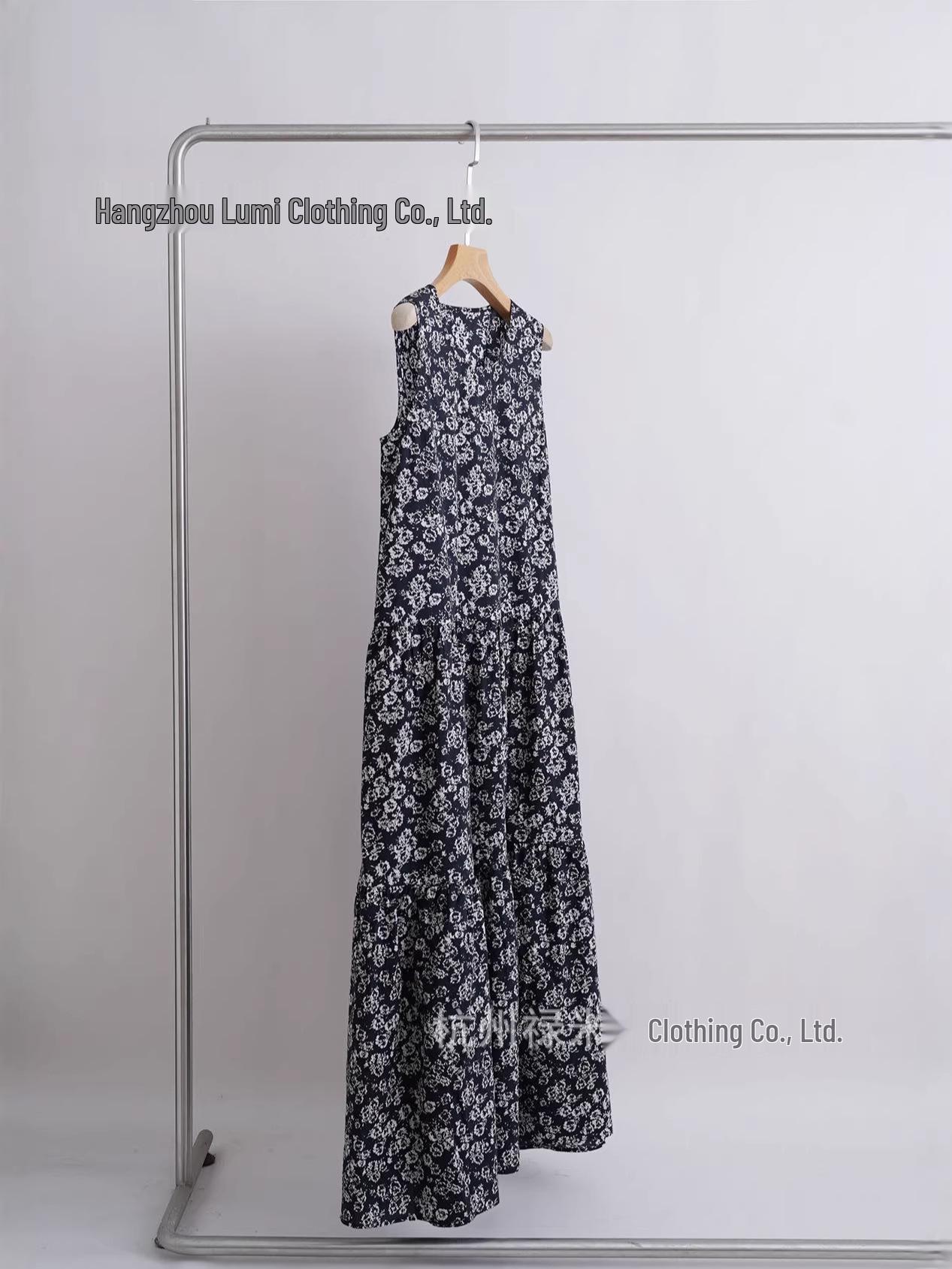 Yi Lu Zhen Xuan Small Floral Cotton Poplin Sleeveless Dress Large цветочные печати