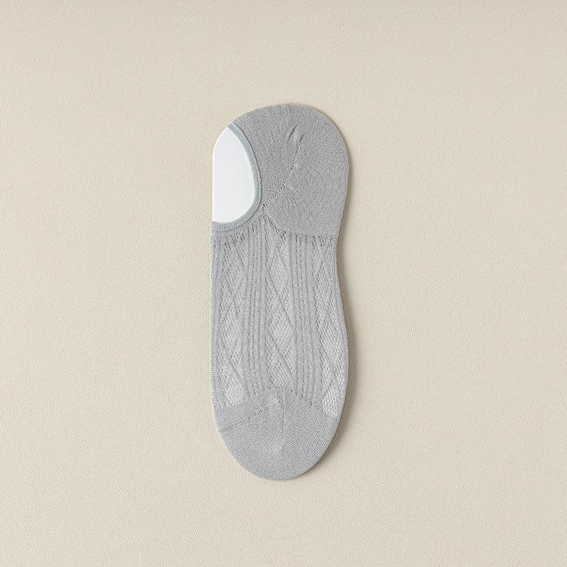 Female Summer Thin Shallow Mouth Breathable Mesh Invisible Non Slip Do Not Fall with Antibacterial Socks