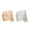 Women Simple Wide Opening Hollow Out Alloy Cuff Bangle Bracelet Fashion Jewelry