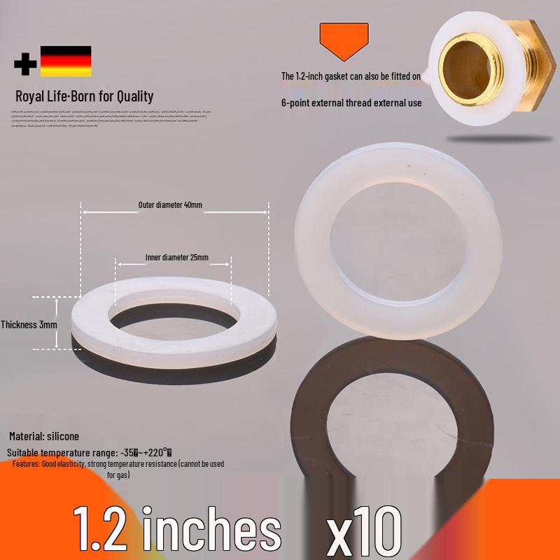 4-6 Minute Silicone Waterproof Gasket Seal for Water Heaters & Showers - Black Nitrile Rubber, Thickened Flat Washer