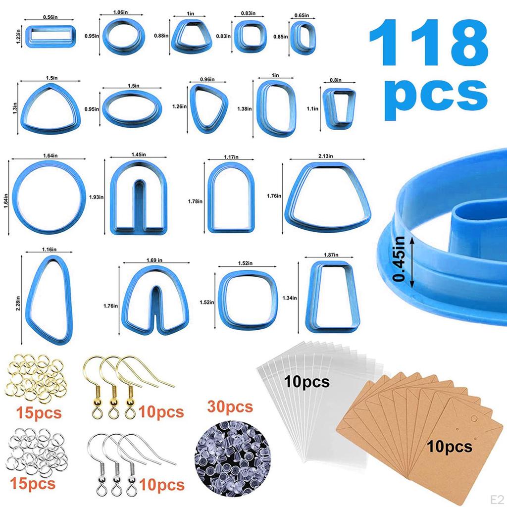 Earring Cutting DIY Craft with Cards, Hooks, Jump Rings Baking Moulds Art Supplies