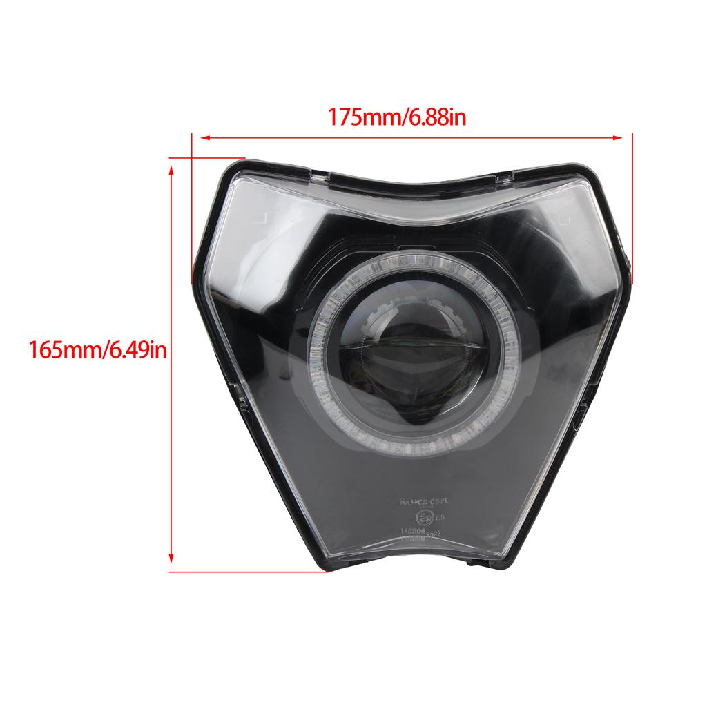Motorcycle Headlight APP Control Angel Eye Light Pit Dirt Bike For KTM 690 SMCR 2019-2023 EXC XCW 14-23 TPI 125-300 17-23 Racing