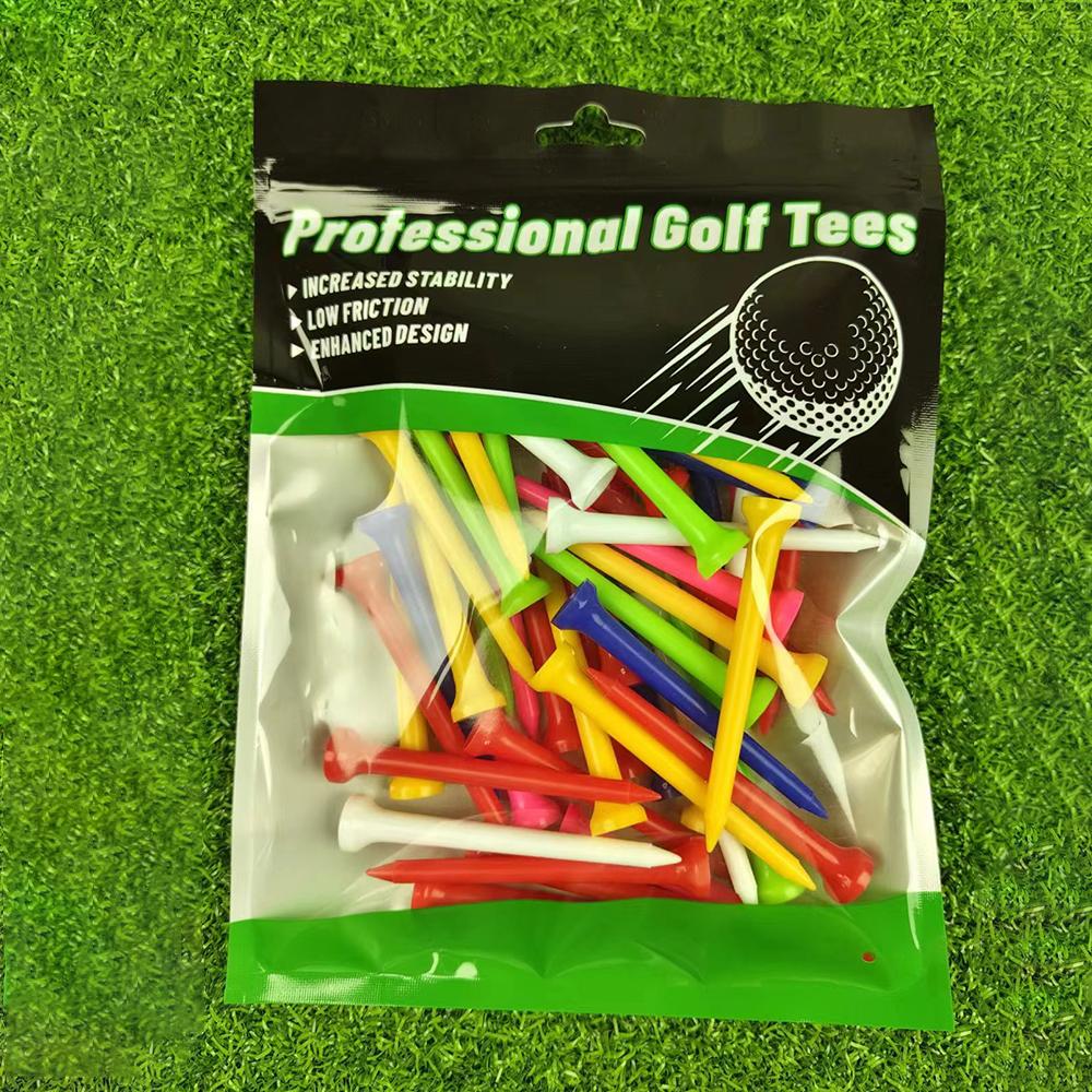 50 Pieces of Golf Tee Plastic Durable Mixed Color 4 Sizes Available Golf Tee Accessories