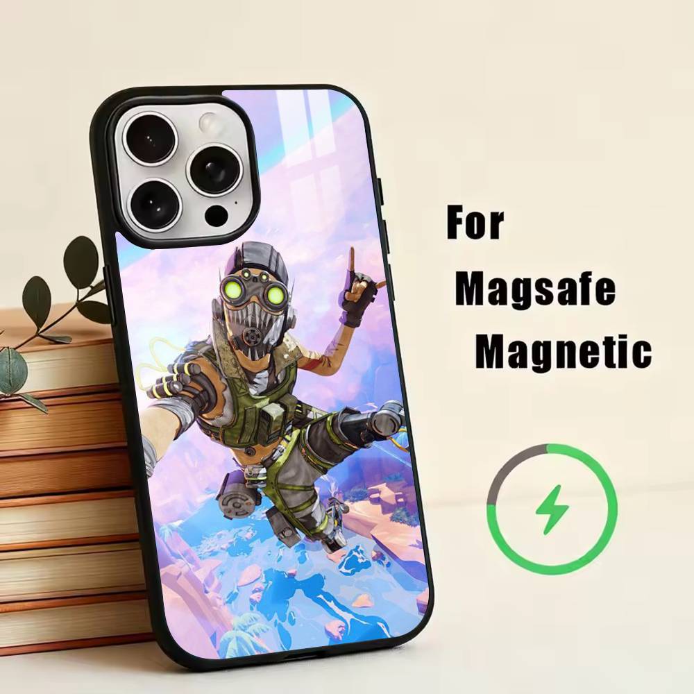 Apex Legends Phone Case For iPhone17,16,15,14,13,12,11 Plus,Pro Magnetic with Magsafe Wireless Charging iPhone15PRO