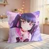 LLove Live School Idol Cushion Cover Silky Short Plush Invisible Zipper Dustproof Sofa Pillow Case For Home Decor