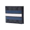 New COACH 3 IN 1 Wallet Canvas With Leather 3 in 1 Wallet Men's Old Flower Black/Blue White Stripes 3008-QBOH0
