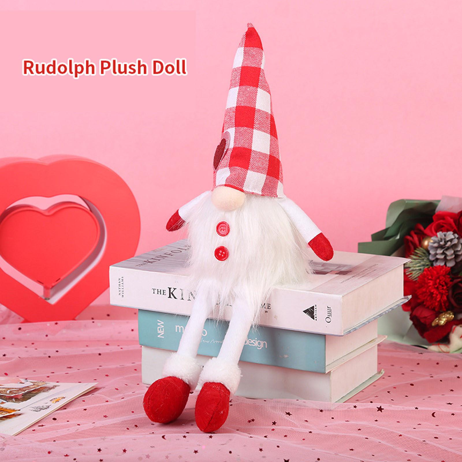 Holiday Decorations Valentine s Day Decorations Rudolph Doll Faceless Doll