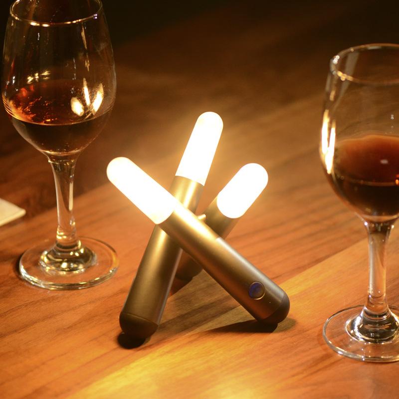Creative Night Light Desktop Atmosphere Lamp with Built-in Rechargeable Battery,Bar Lamp Table Lamp USB Charging Camping Lamp