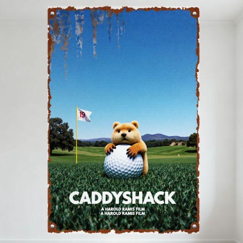 

Caddyshack Vintage Movie Metal Tin Sign Harold Ramis Comedy Poster Wall Decor for Home Bar Club Man Cave 20x30cm（7.8x11.8inch）