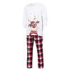 Christmas Men Long Sleeve Tops+Plaid Print Pants  Family Clothes Pajamas