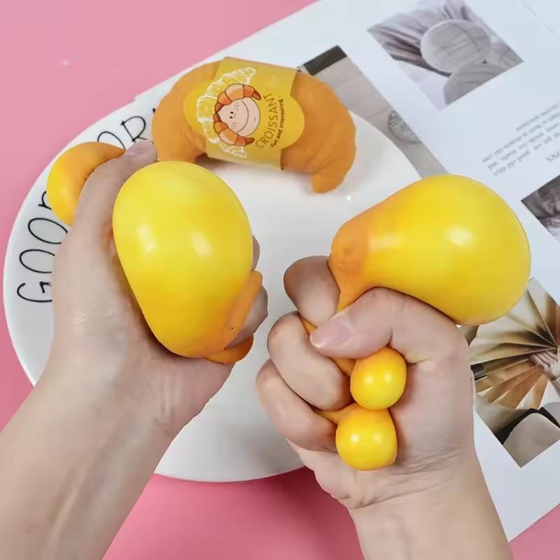 Croissant Bread Stress Toy Sensory Fidget Toy Stress Relief Fidget Toy for Kids & Adults Funny Squeeze Gifts