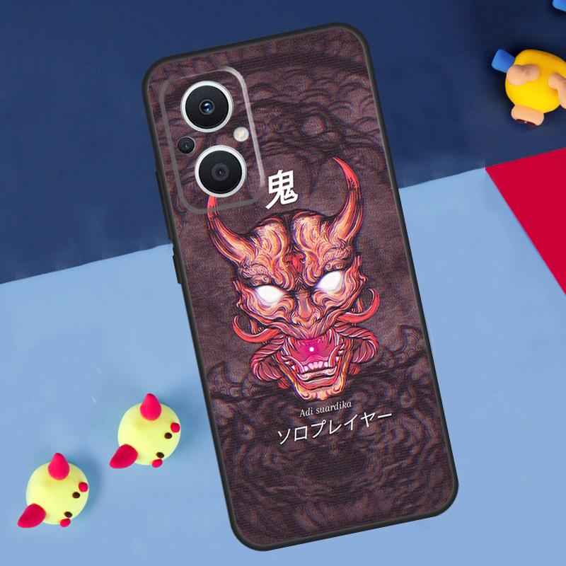 Samurai Oni Mask For OPPO Reno 14F 13F 12F 11F 10 11 12 13 14 Pro 8T 7 8 Lite OPPO Find X6 X5 X8 X9 Pro Case