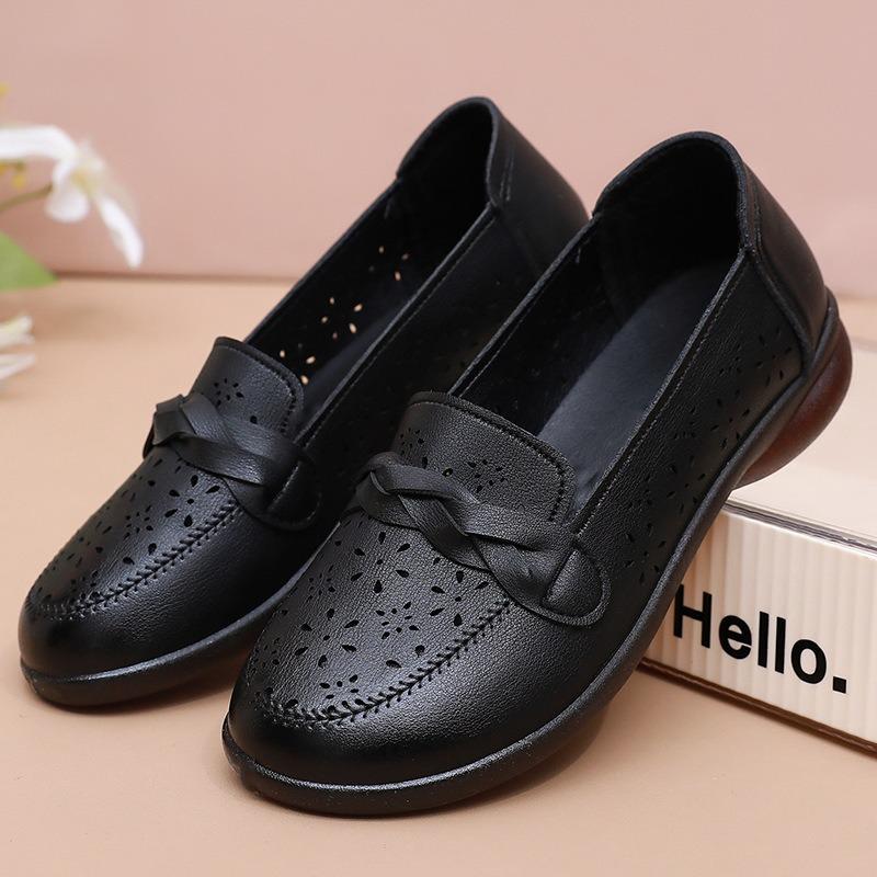 Soft-soled Shoes Sandals Baotou Flat-soled Elderly Women's Hole Shoes Single Shoes Non-slip Comfortable Women's Shoes Summer