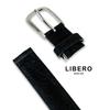 LIBERO Made in Japan Elephant Leather x Himeji Leather Pinhole Belt ls-252 (Black)