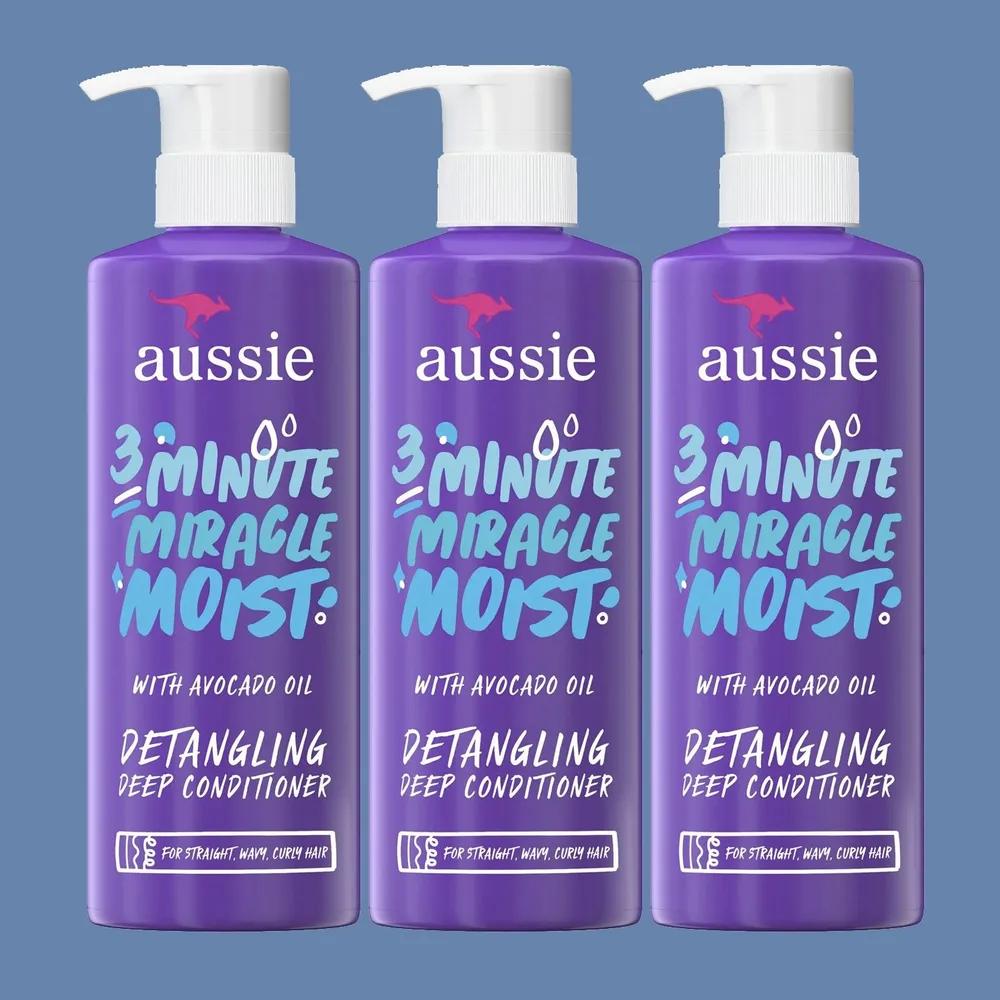 Кондиционер Aussie 3-Minute Miracle Treatment 475 мл x 3 Aussie Глубоко кондиционирующий ополаскиватель для сухих волос