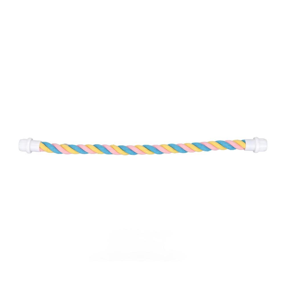 Colorful Design Bird Rope Perch Comfortable Grip Joint Support Multipurpose Bird Perch Sturdy Steel Wire Construction