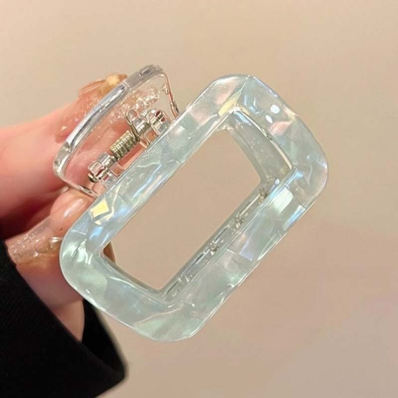 

Корейские Красочные Квадратные Заколки для Волос для Женщин Девушек Элегантные Акриловые Полые Геометрические Зажимы-Акулы Полузаколки Аксессуары для Волос