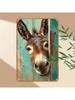 Vintage Donkey Metal Wall Art Retro Tin Sign Cafe Decor
