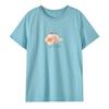 Large size loose cartoon small conch print T-shirt 2026 summer new versatile age-reducing top 264900