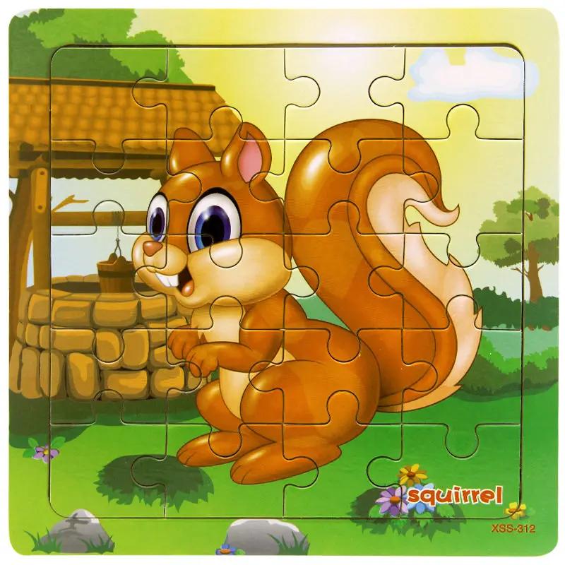 Toys Educational Cute Cartoon Baby Puzzle Wooden Small Piece Train Toy Wooden Jigsaw Puzzle For juguetes educativo Kids Children