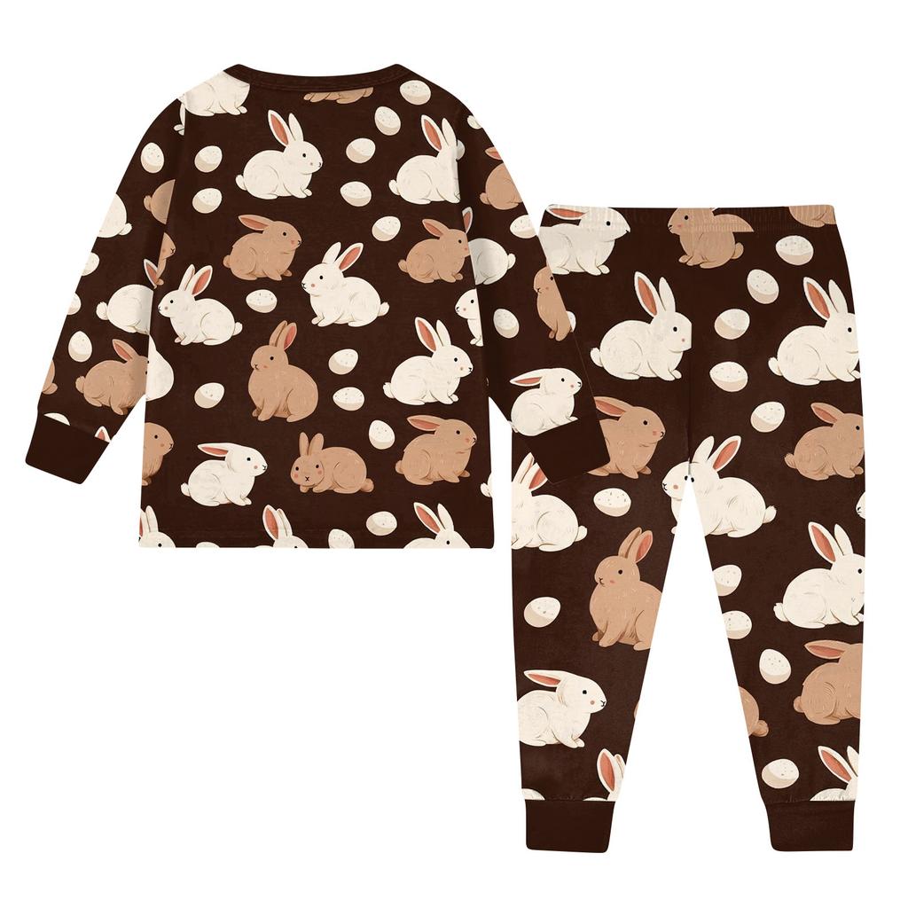 Children's Set - Printed Cartoon Two-Piece Outfit Set For Boys And Girls