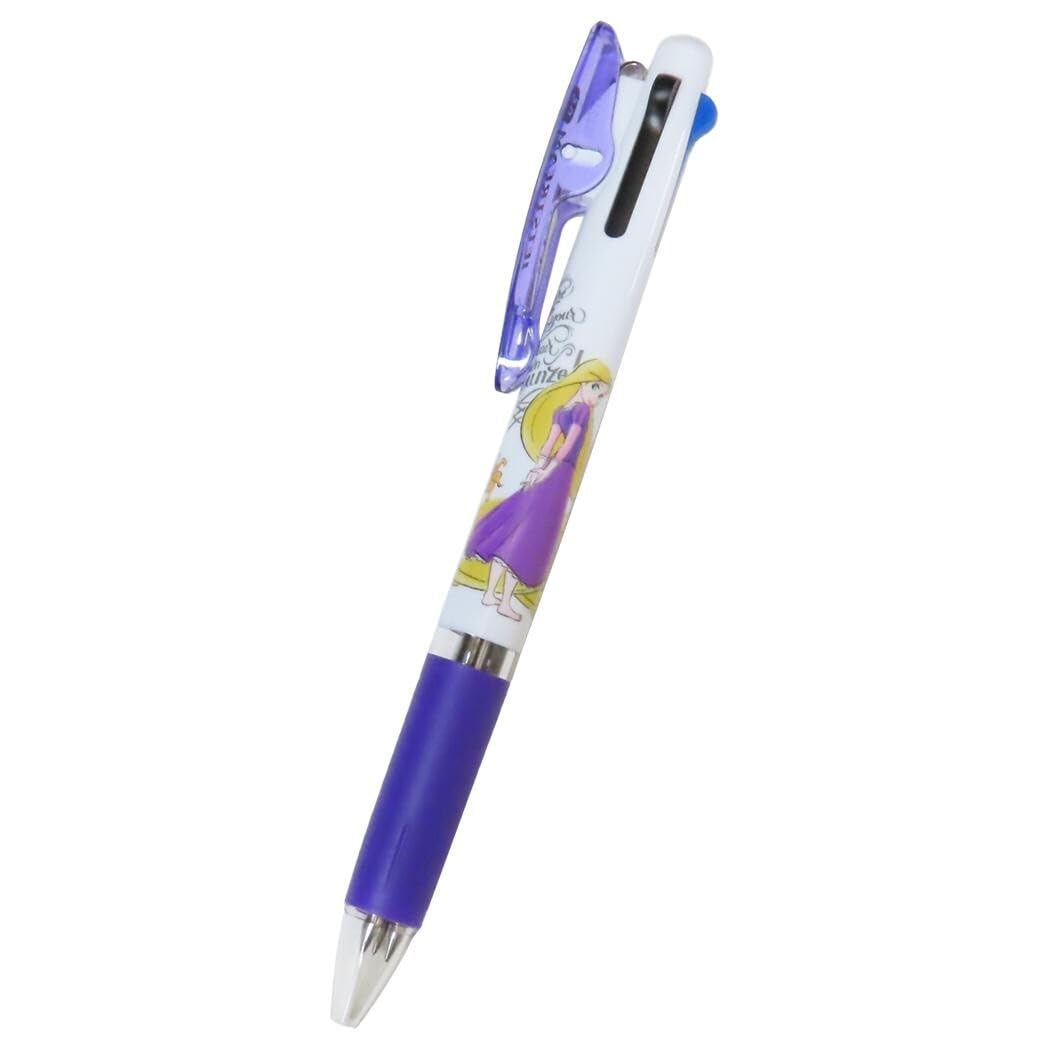 

Disney Ballpoint Jetstream Made in Rapunzel Set and Name Pen, 3-Color 0.5, Japan, (Pen Sticker)