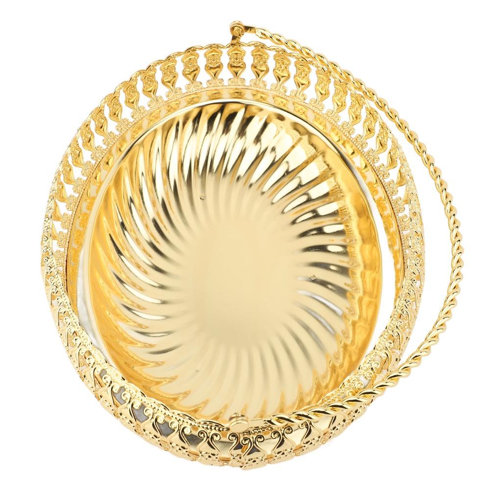 Gold Serving Tray With Handle Snack Tray Serving Trays Food Serving Basket For Family