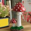 Miniature Mushroom Figurine Resin Craft Decorative Garden Figure For Tabletop Display And Plant Pot Accessories