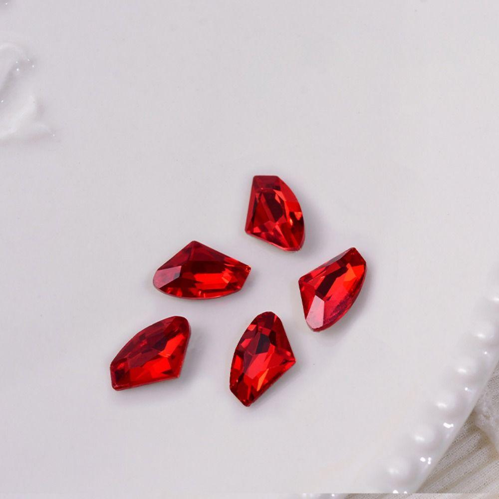

10 шт. блестящие красные кристаллы для дизайна ногтей украшения винно-красные стеклянные стразы маникюрные украшения для женщин 10 pcs style 7