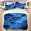 St. Louis Blues Pattern Bedding Quilt Set Quilt Cover Pillowcase Home Decoration Birthday Gift (1 * duvet cover + 2 * pillowcase, without core)