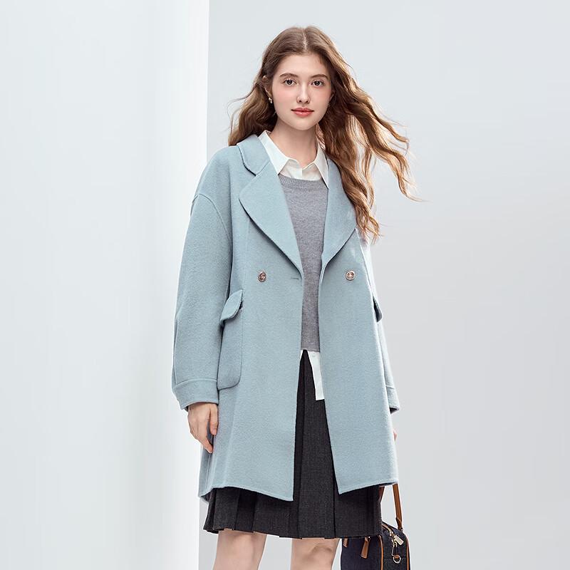 Betu Women's 2025 Winter Commuter 65.8% Wool Blend Coat (25N2311T19)