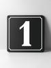 Metal House Number Sign, Black White Contrast, Outdoor Wall Decor for Home Street