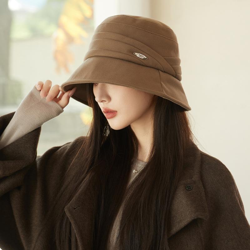 Hat Women's New High End Fisherman's Hat Japanese Versatile Without Makeup To Show Off Her Face Small Bucket Hat Thick