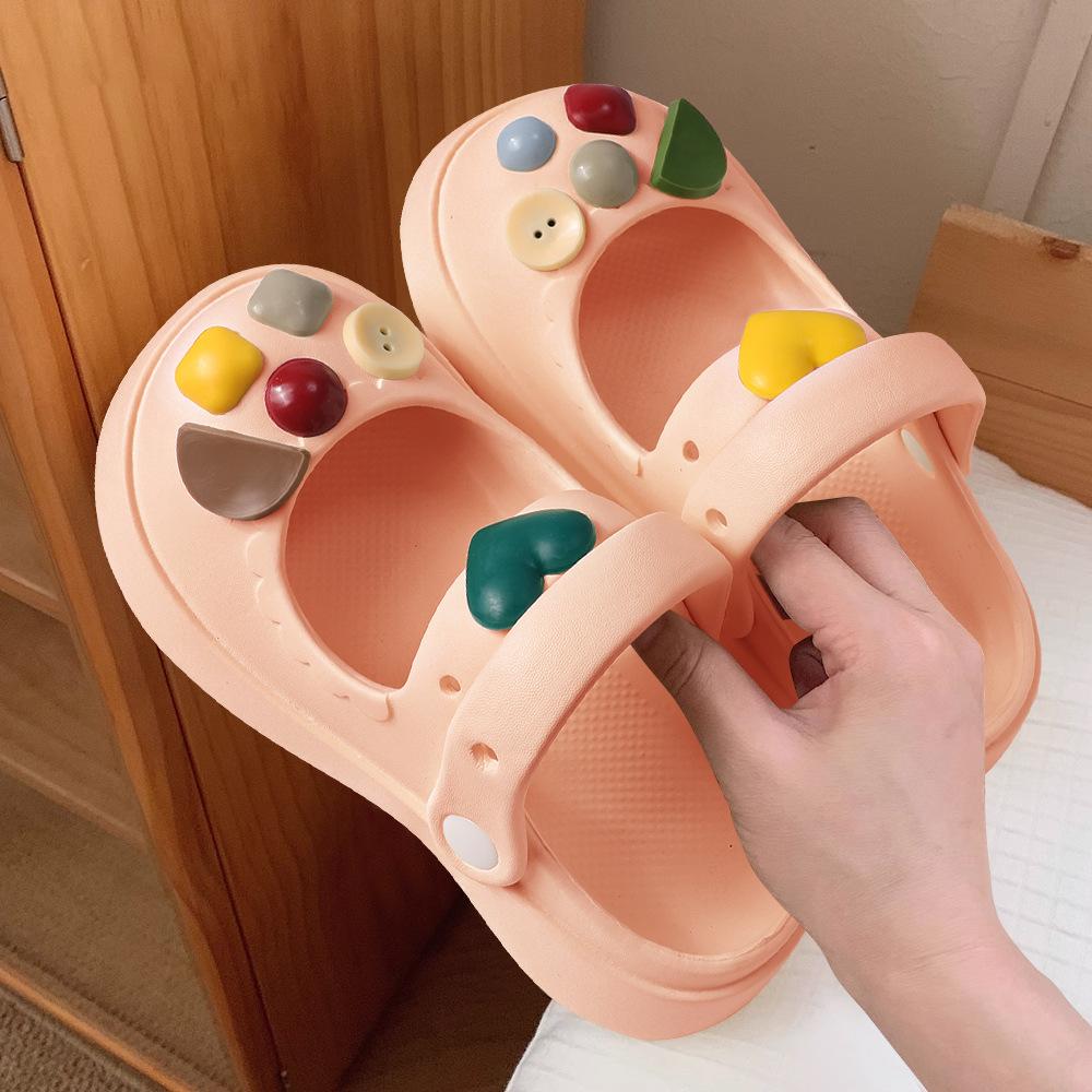 Garden Shoes Age-Size Female Parent-Child Beach Sandals Light Bottom Hole Shoes DIY