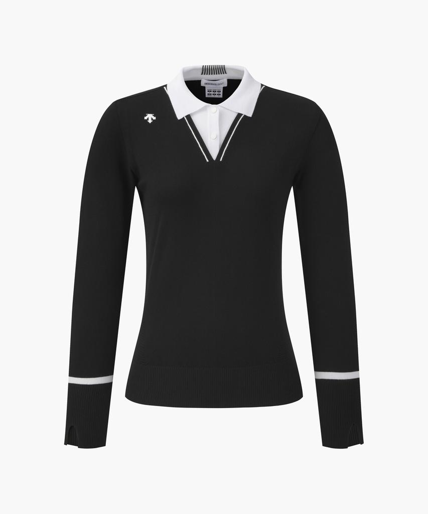 DESCENTE GOLF Women'S Collared Long Sleeve Pullover Dr12Wfkp21