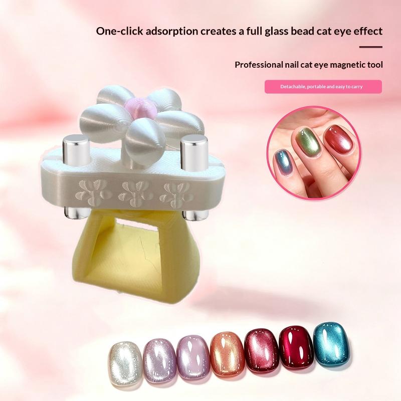 Cat'S Eye Gyroscope Cat'S Eye Glass Bead Nail Art Magnets Tool Flower Creative And Powerful Magnet Nail Supplies