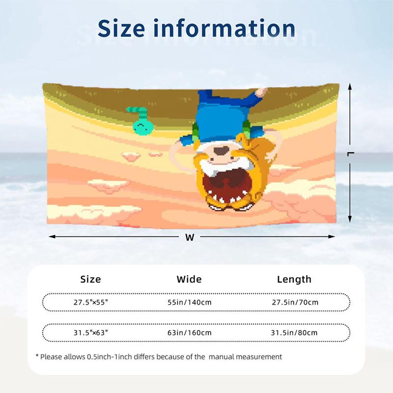 Adventure Time Beach towels also serve as bath towels summer essential a musthave for the outdoors the beach and the pool