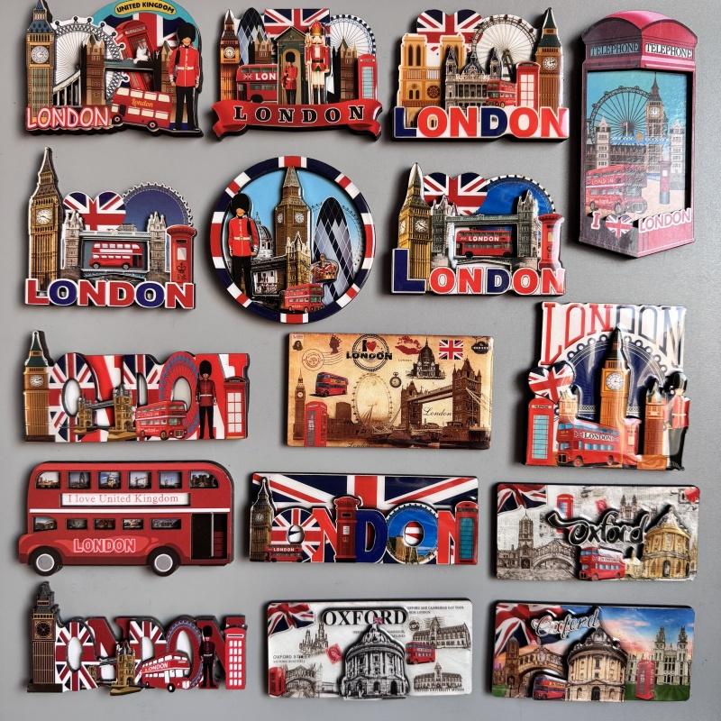 Anglia Autocolante Magnetice de Frigider Magneți de Frigider Britanici Regatul Unit Autobuz Londonez Big Ben Manchester Oxford Colecție Urs Cadou