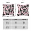 Witchy Spooky Square Pillowcase Polyester Linen Velvet Printed Zip Decor Pillow Case Room Cushion Cover