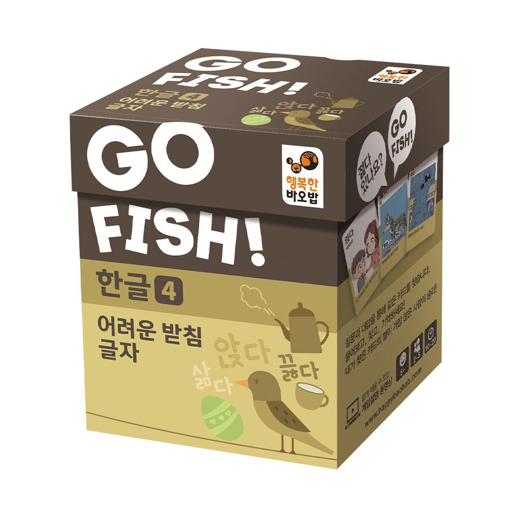 Happy Baobab Go Fish Hangeul 4: Spielkarten für schwierige Endkonsonanten (Alter 6-7)